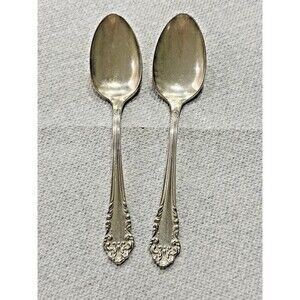 Oneida Community Plate Silverplate Spoons Set of 2 Vintage Mid-20th Century